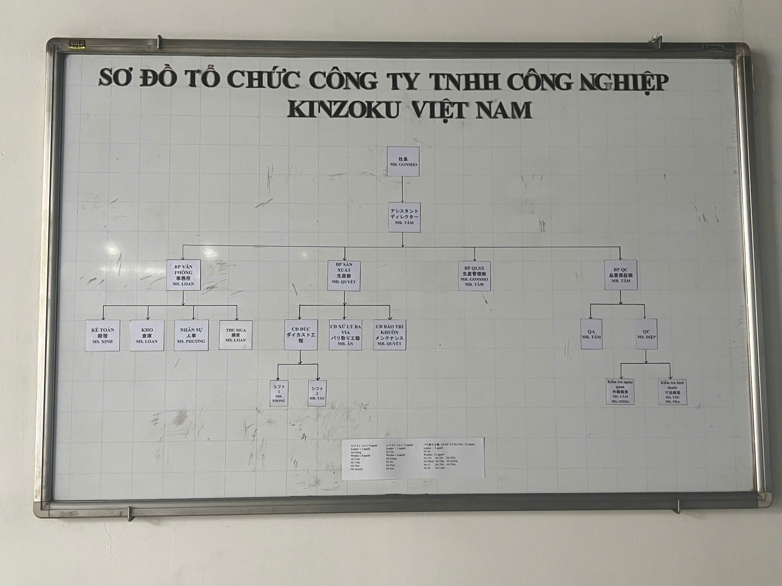 Company organization chart